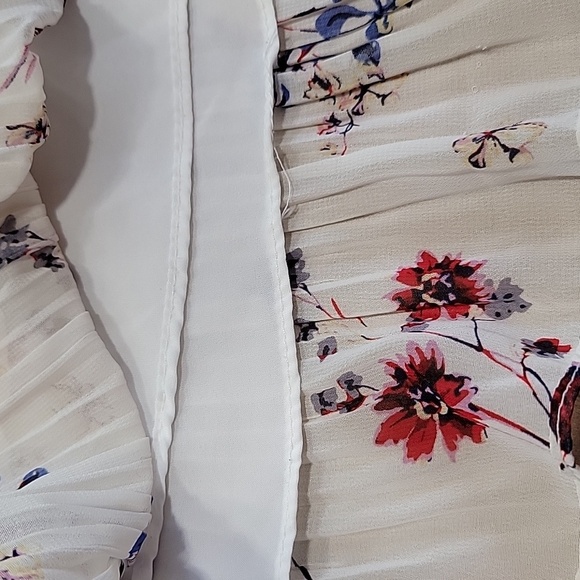 Storets White and Red Midi Dress with Ruffle Details - Picture 12 of 14